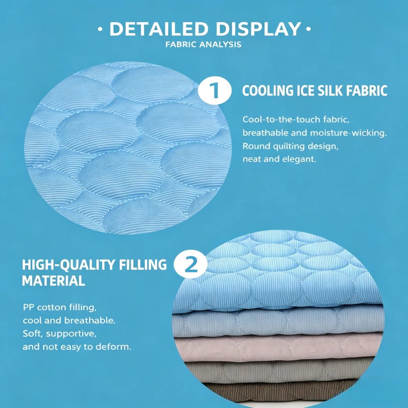 Dualpet Dog Cat Summer Cooling Pad Mat Washable Puppy Big Dog Ice Gel Bed Mattress Cool Mascotas Cushion Blanket